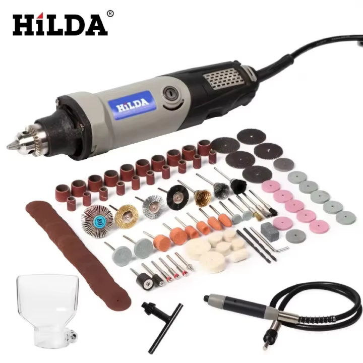 HILDA 400W outil rotatif 6 positions outils de meulage Mini perceuse meuleuse électrique