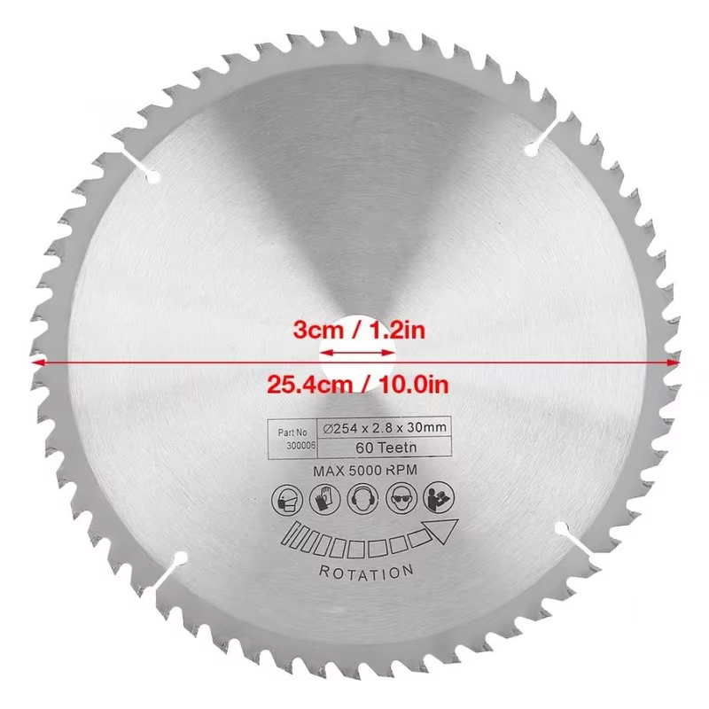 Disque de coupe circulaire en carbure TCT pour le métal