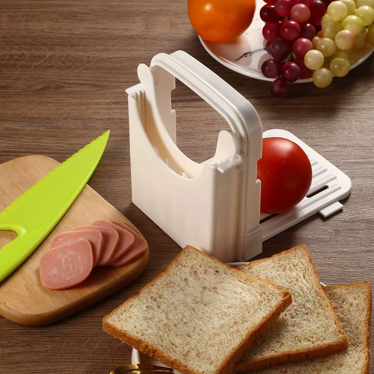 JXSLICER-Machine à trancher le pain de toast réglable, outils pliables en plastique, guide de coupe jxCutting pour les zones faites maison, cuisson de cuisine