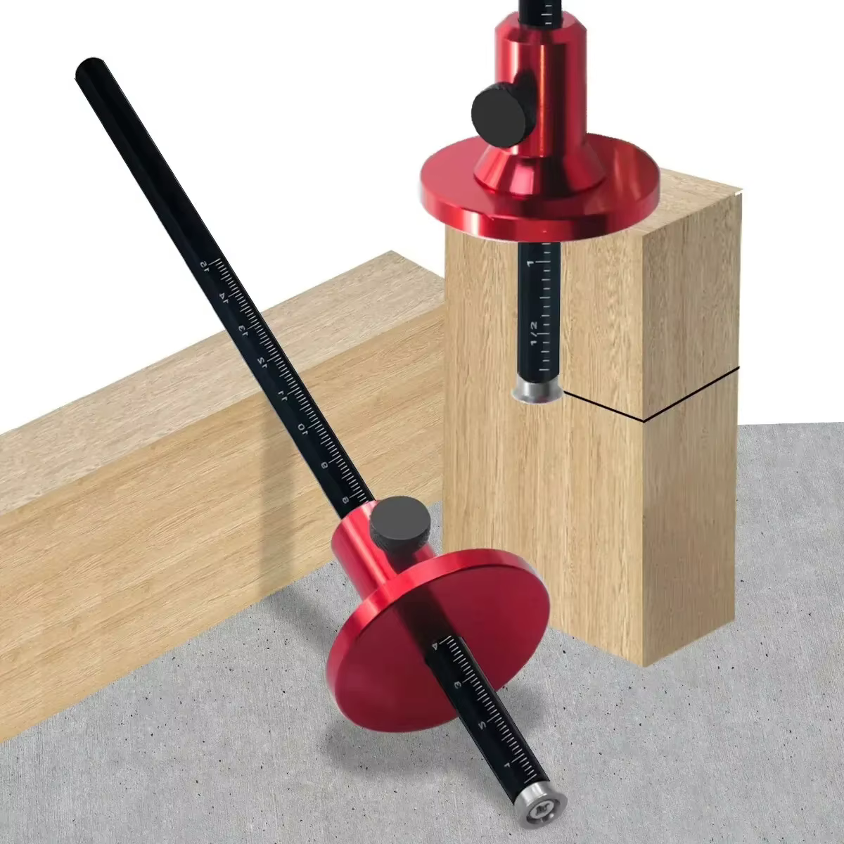 Outil de traçage et de marquage pour le travail du bois avec échelle en pouces et en mm pour dessiner des lignes