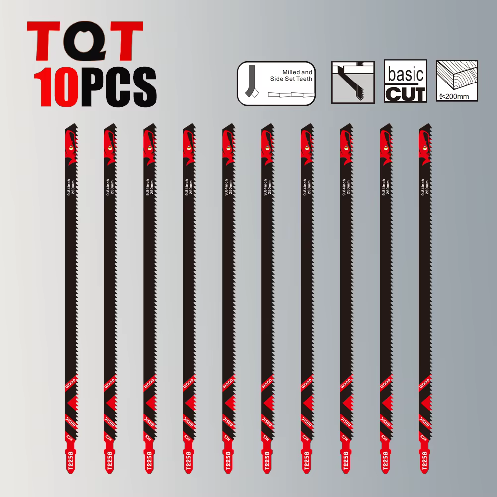Lames de scie sauteuse longues de 10 pouces 6Tpi pour le bois