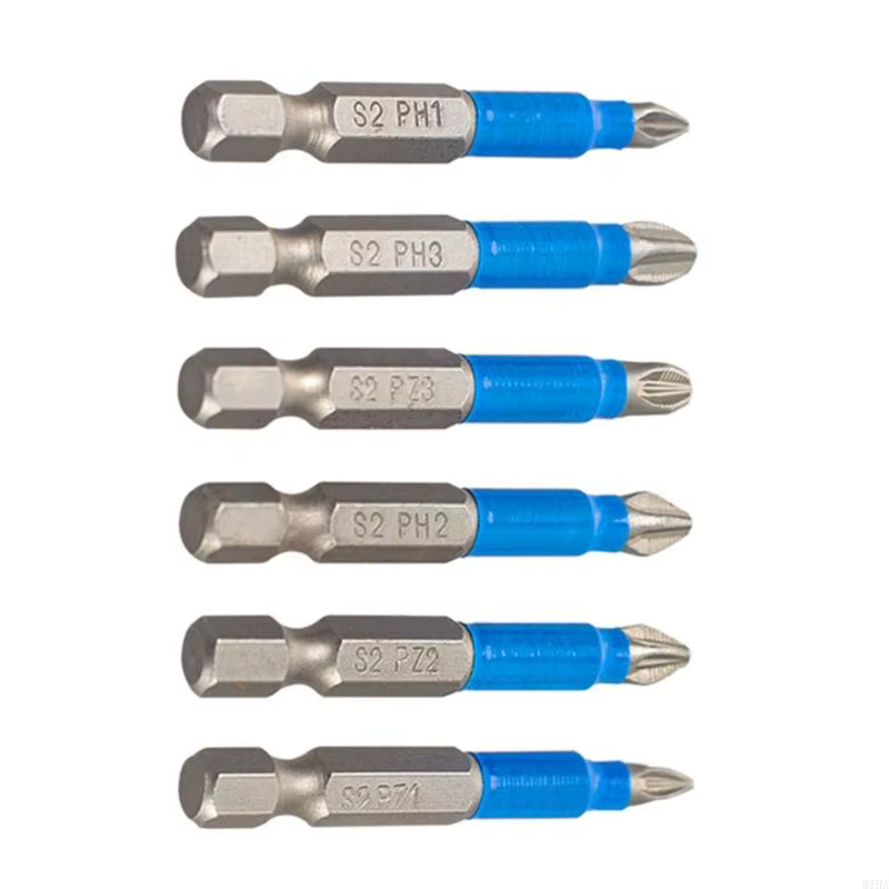 Bit d'impact magnétique Bit tournevis long Antislip Set Shank Crossed Impact Driver Bit for Power Drilling 87 Ha