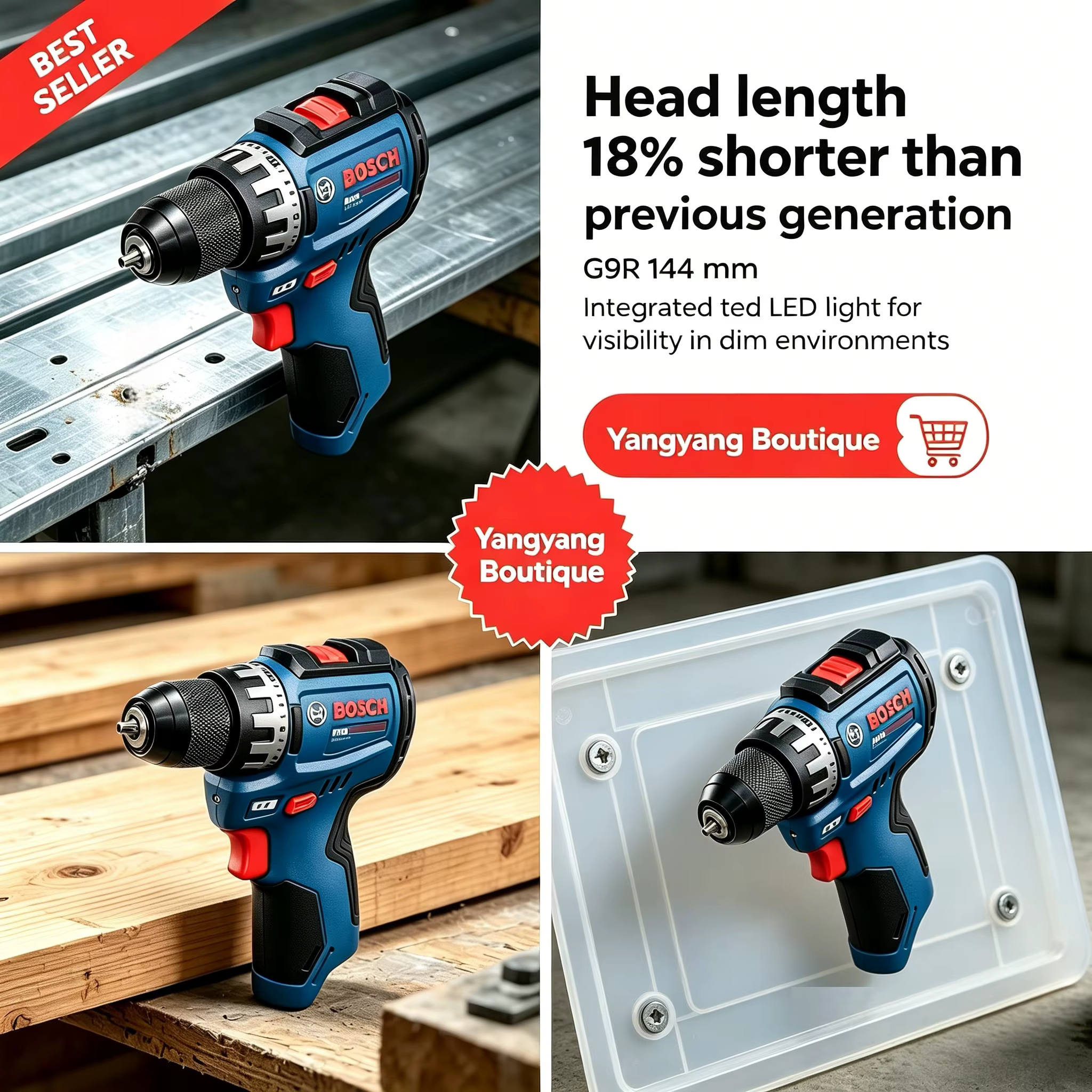 Perceuse-visseuse sans fil professionnelle BOSCH GSR 12V-31 2-en-1