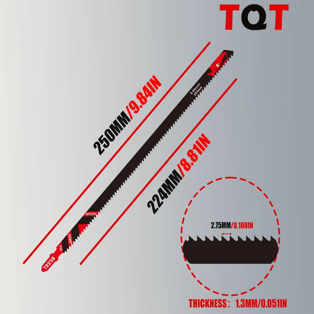 Lames de scie sauteuse longues de 10 pouces 6Tpi pour le bois