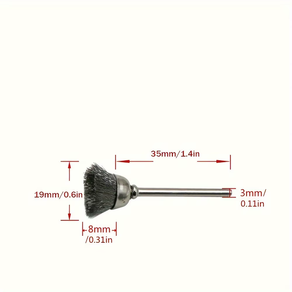 Lot de 9 mini-brosses métalliques pour perceuse