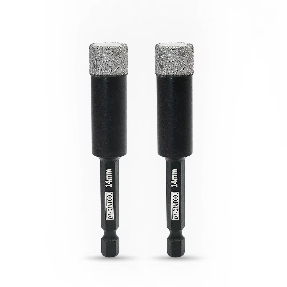 Diatool 6/8/10/12/14mm diamant foret Kit d'outils coupe-carreaux pour marbre céramique sec trou humide scie noyau peu