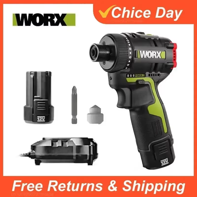 Worx WU129 tournevis sans fil double vitesse 40Nm 12V 1800 tr/min moteur sans brosse couple réglable perceuse sans fil batterie universelle