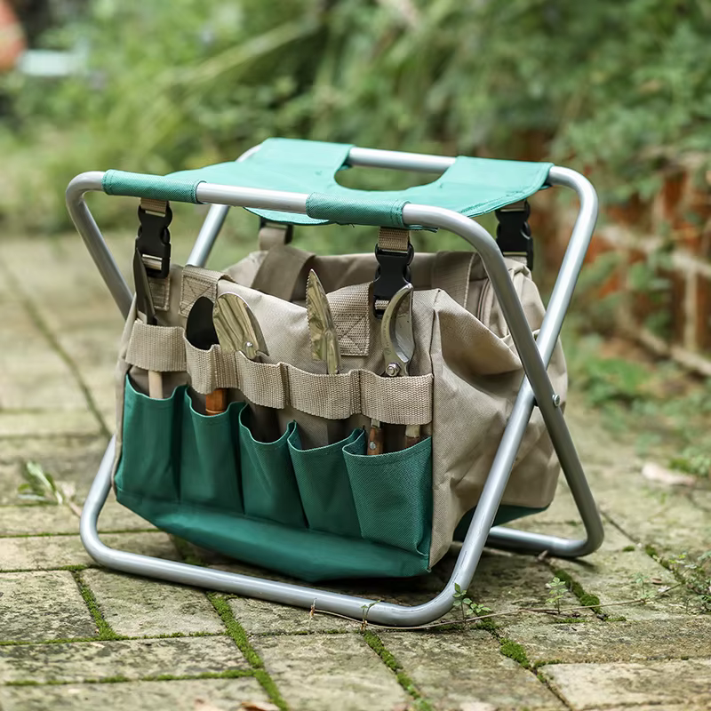 Tabouret à outils pliable en toile