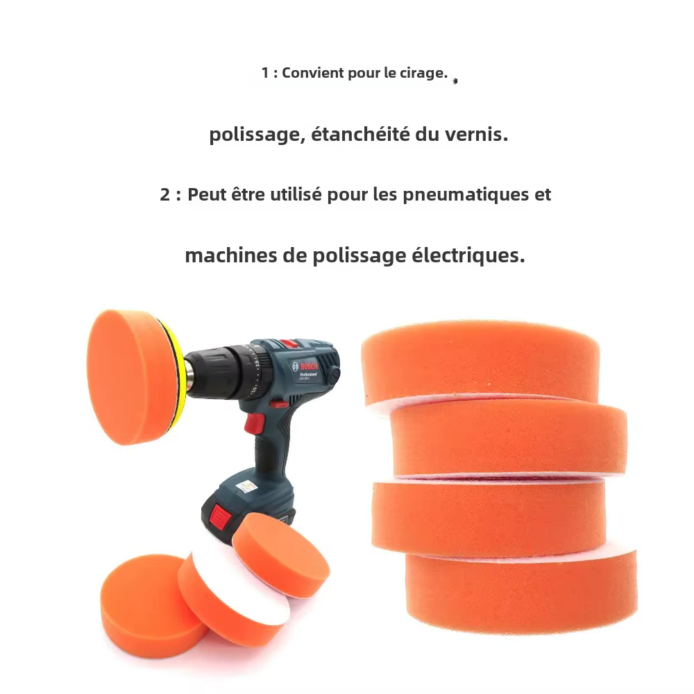 5/10 pièces 5 "125mm tampons de polissage de voiture mousse plate éponge tampon de cire Kit outil