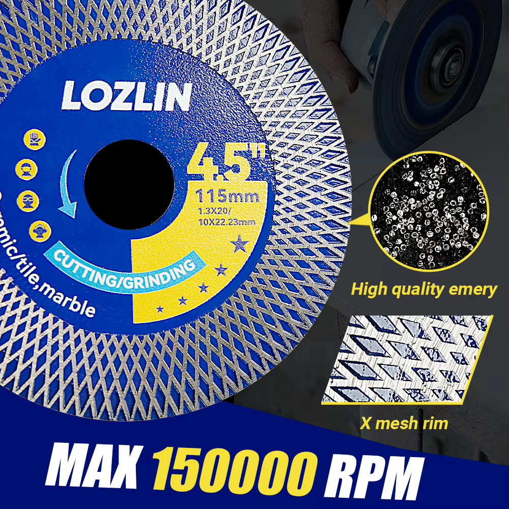 Disque de coupe diamanté LOZLIN 115 mm