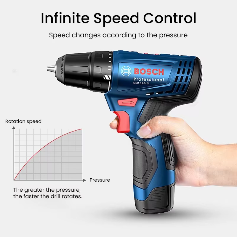 Bosch-Perceuse électrique sans fil aste GSR120 Li