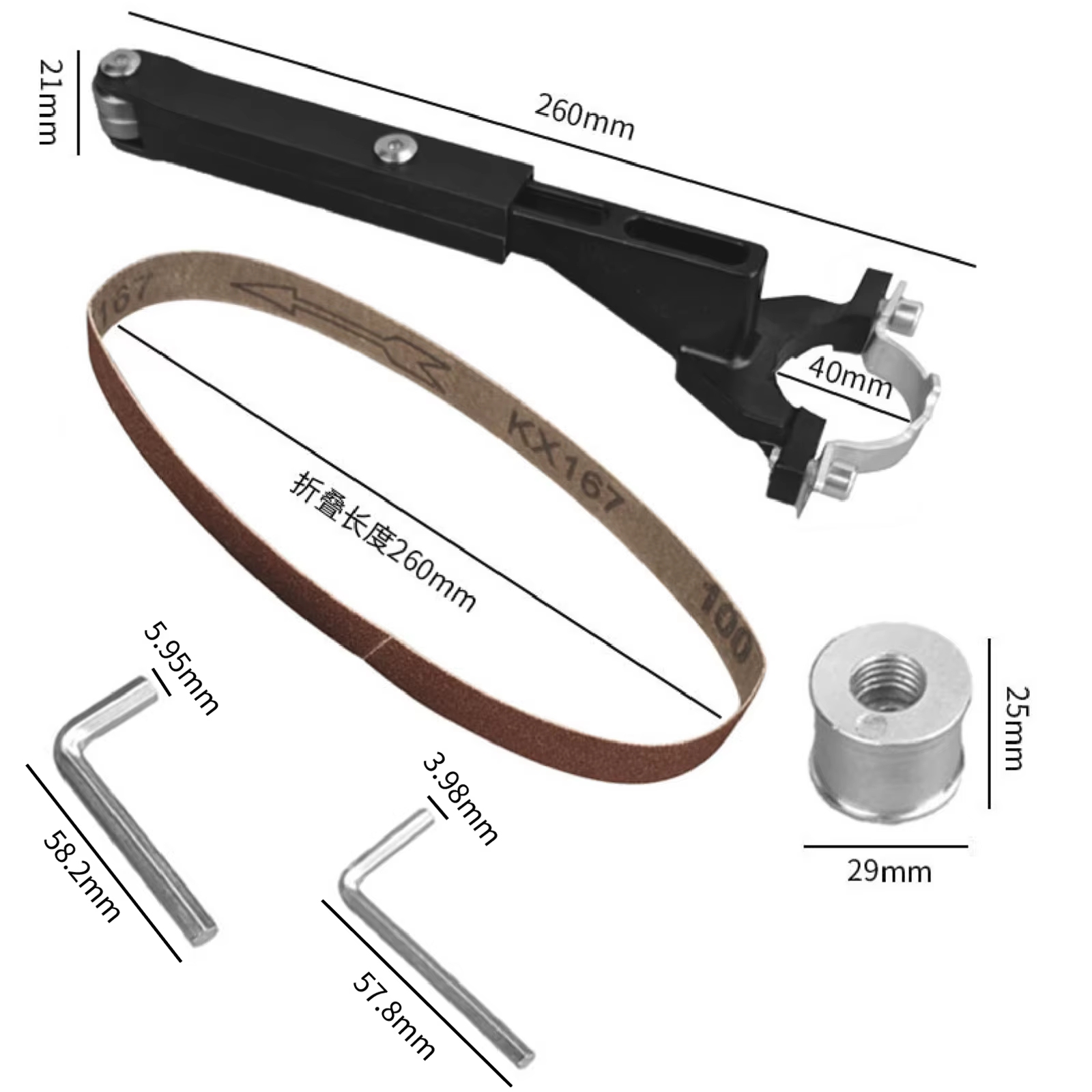Convertisseur de meuleuse d'angle en ponceuse à bande pour modèles 100