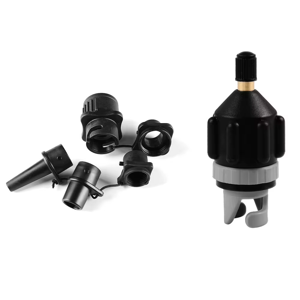 Kit d'adaptateurs de valve d'air multifonction pour planche de SUP, adaptateur de pompe gonflable, kit combiné de connecteurs de pompe à valve d'air pour bateau à pagaie et kayak