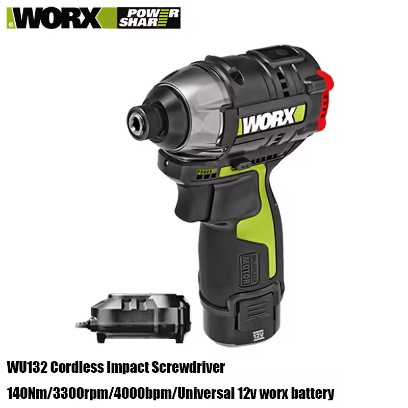 Worx WU132X WU132 tournevis à percussion sans fil 320W 160Nm 12V moteur sans brosse avec couple réglable outil électrique à batterie universel