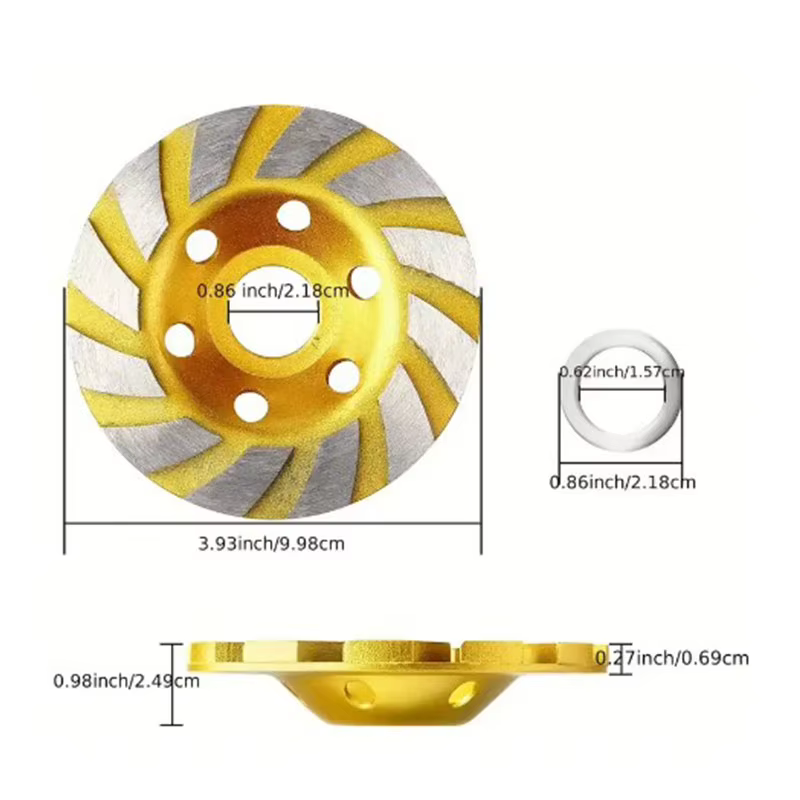 Meule en diamant Turbo pour béton de 4 pouces