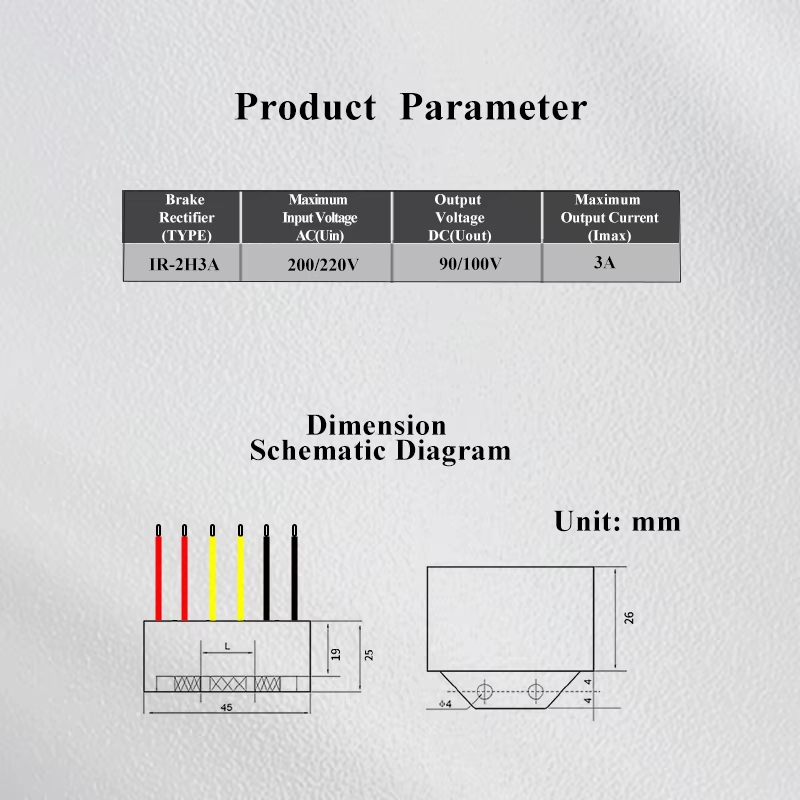 Redresseur de frein de maintien du moteur IR-2H3A (AC200/220V