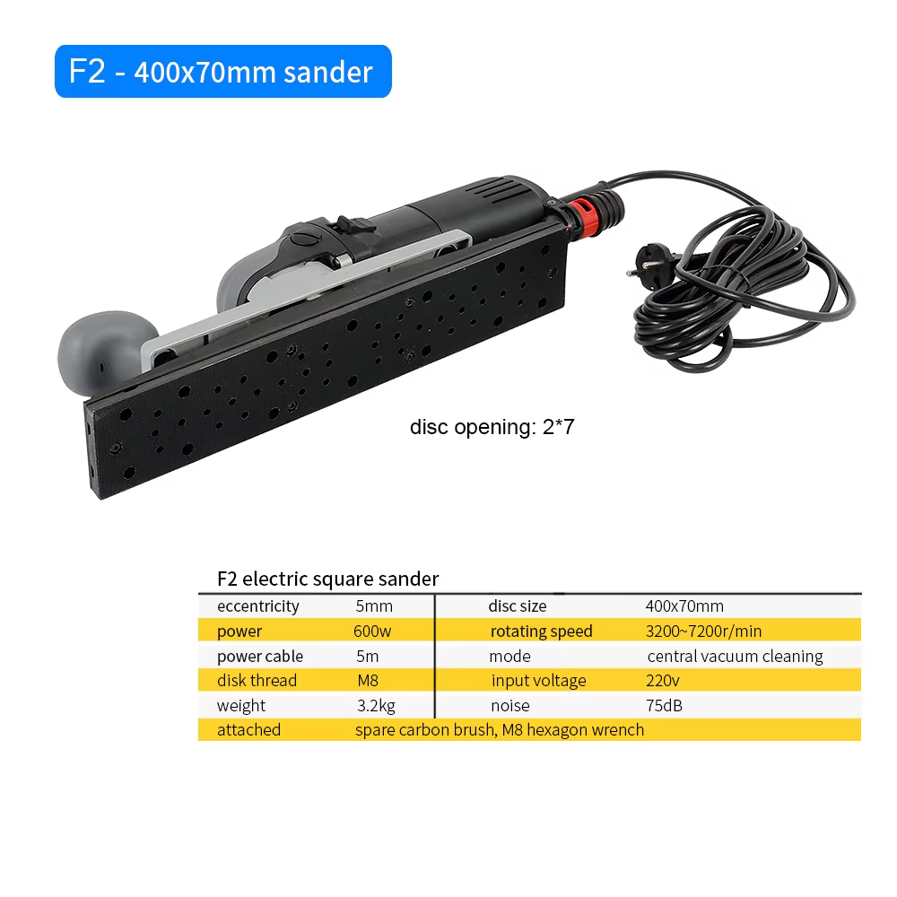 Nouvelle vente flash : Ponceuse orbitale électrique à vitesse variable 70*400mm