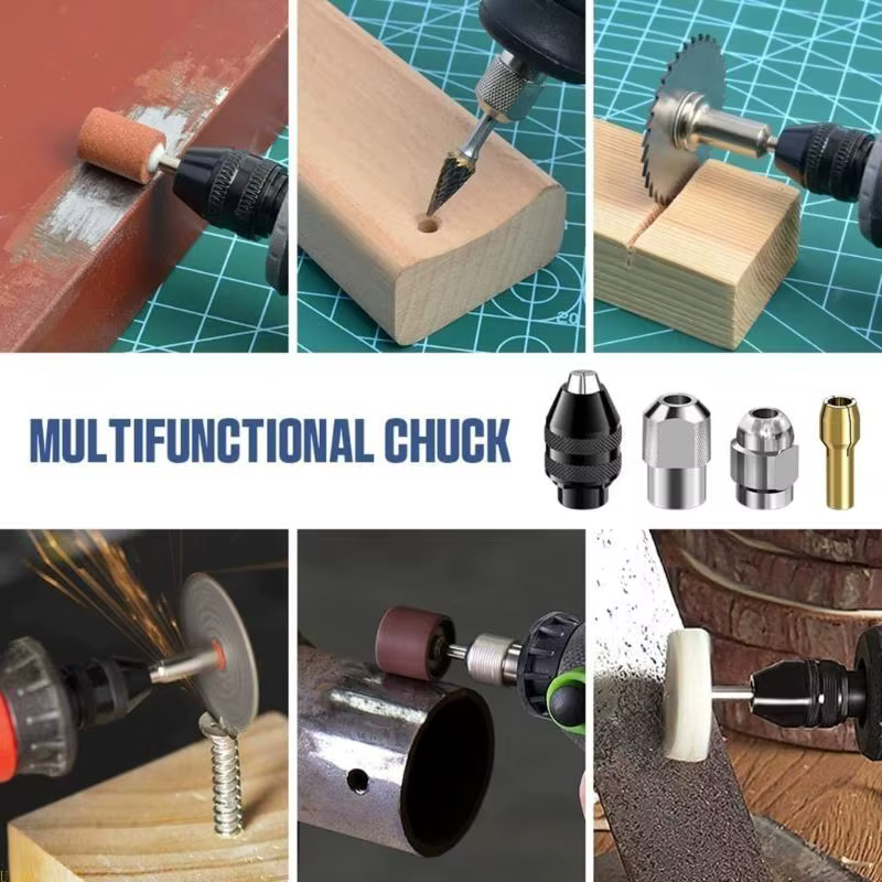 U13A 15pcs Drill Chuck Collet Set Copper Collètes Chucks pour outil rotatif 1/32 "à 1/8"