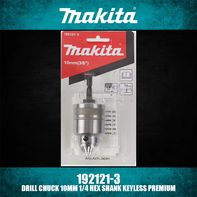 Makita 192121-3 198913-8 194041-7 Mandrin de perceuse à tige hexagonale 1/4 pour SDS-Plus