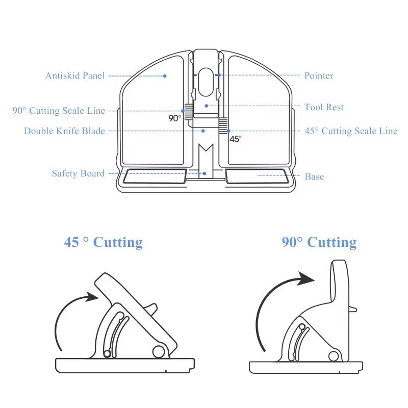 Couteau de coupe biseauté coupe-papier plat bricolage modèle
