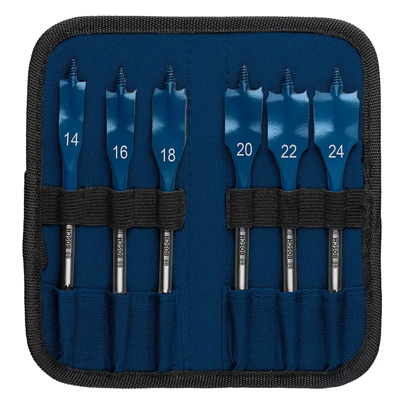 Bosch EXPERT Forets à bois 6 pièces 14/16/18/20/22/24mm Kit d'outils de perçage de trous filetés à alimentation automatique 2608900332