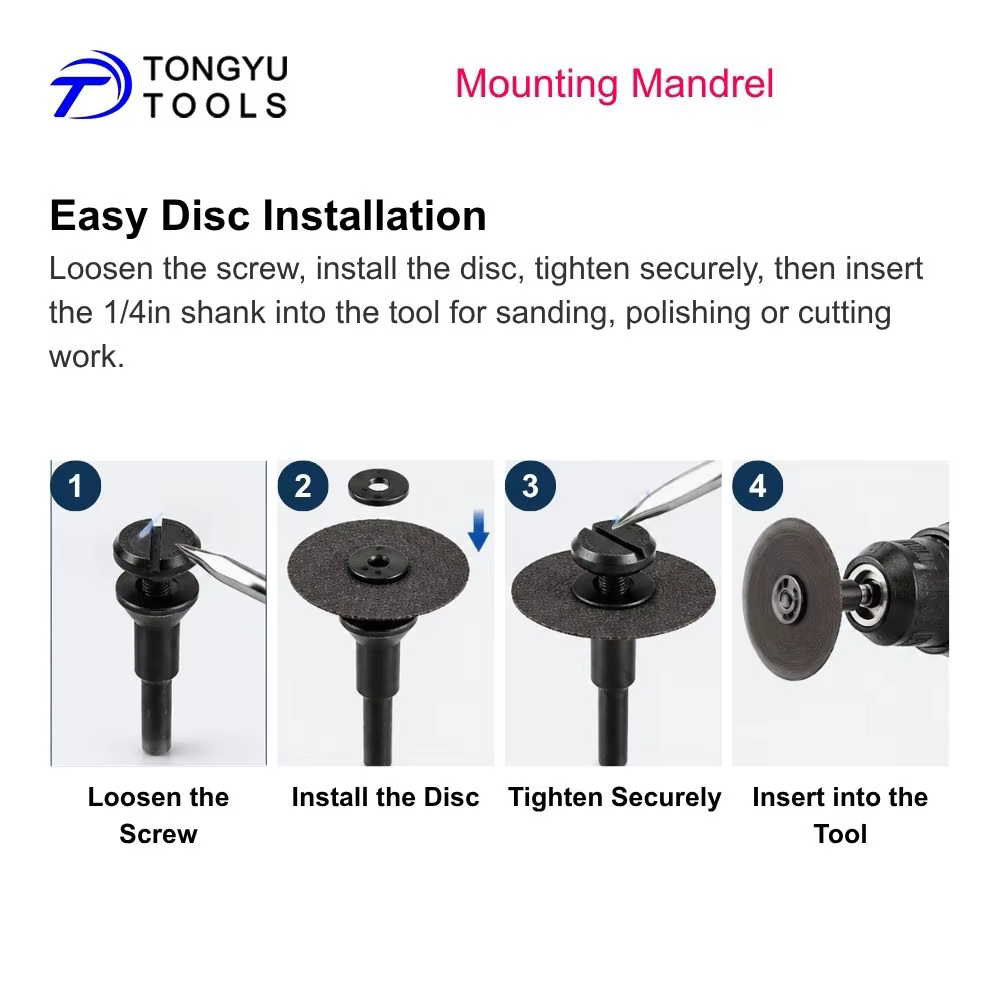 Adaptateur de montage de mandrin avec tige de 1/4 pouce et trou