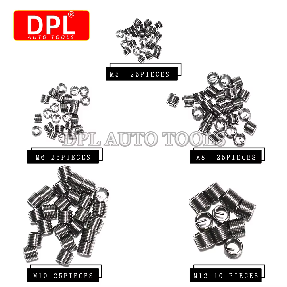 Kit d'outils de réparation de filetages 131 pièces M5 M6 M8 M10 M12