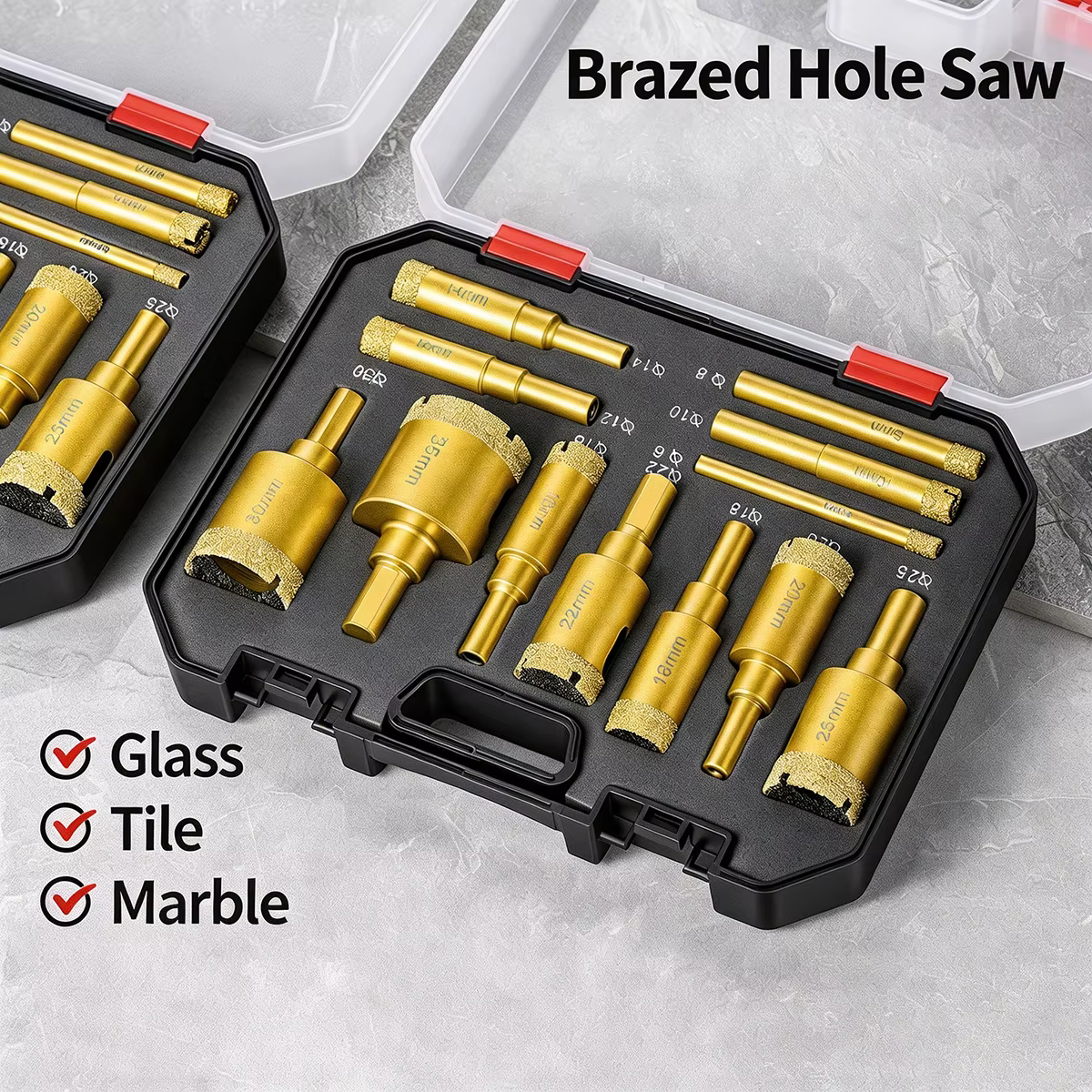 Kit de 12 forets diamantés 6-35 mm pour carrelage