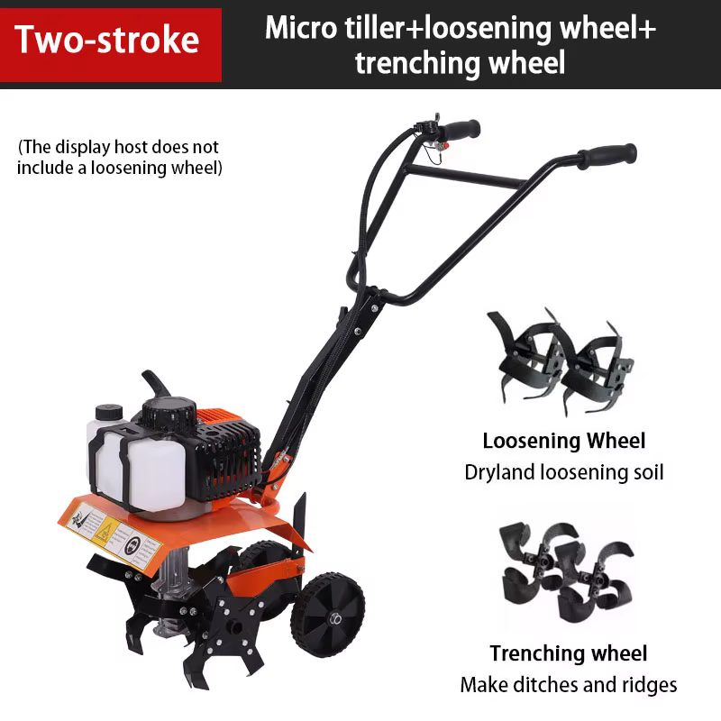 Micro-cultivateur 2/4 temps, motoculteur multifonction, mini-outils de jardinage, machines agricoles pour terres agricoles