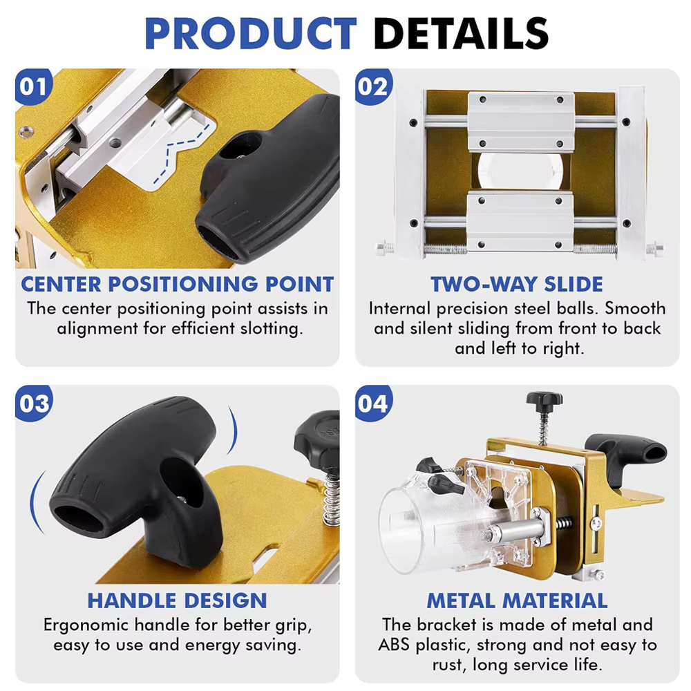 Gabarit de mortaisage pour machine à tailler de 65mm