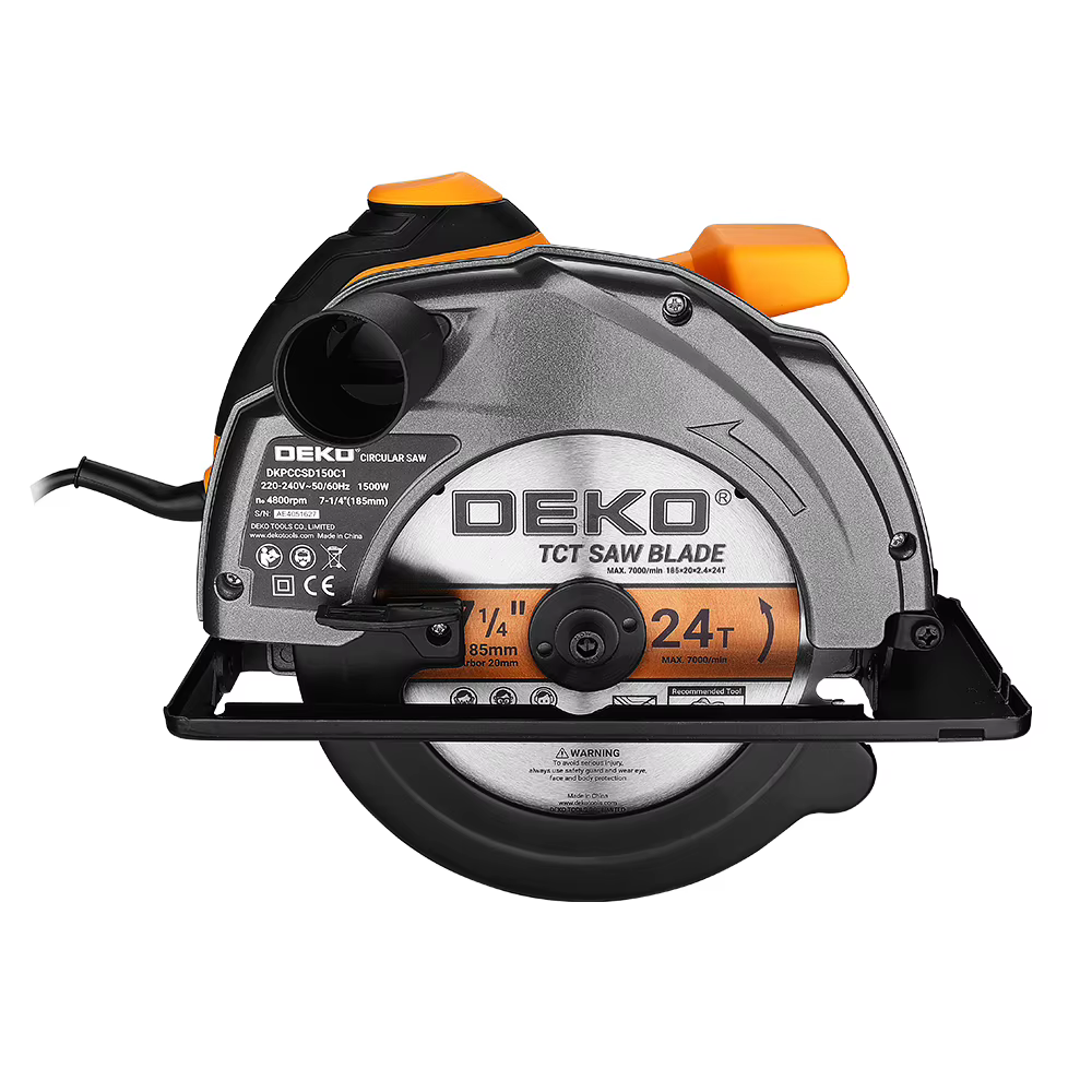 DEKO DKCS série scie circulaire électrique 185mm machine de découpe multifonctionnelle 1500W outil