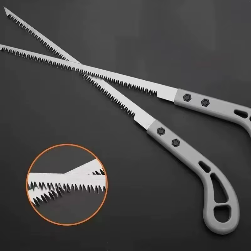 Scies à main détachables avec lame de rechange, scie de jardin pour abattre les arbres, coupe rapide, scies à queue d'hirondelle pour le travail du bois, économie de travail