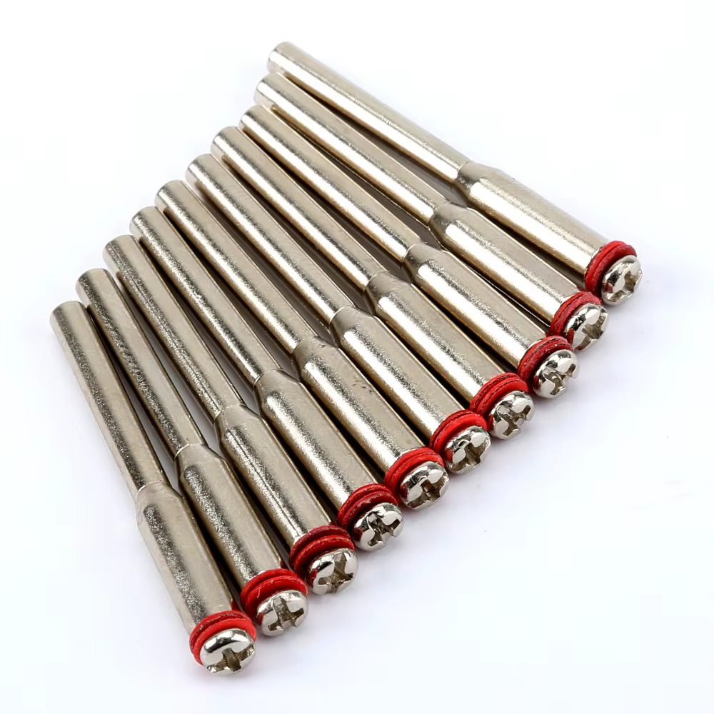 DRELD 10 pièces 3.175mm mandrins de disque de coupe roue de polissage mandrin support