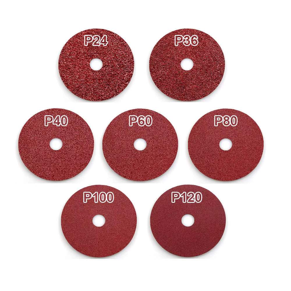 Disque de ponçage abrasif en papier de verre en Fiber dure