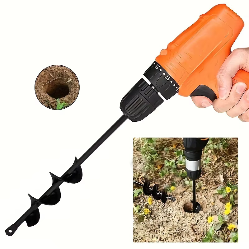 Perceuse de jardin à tarière avec adaptateur de boulon de sécurité