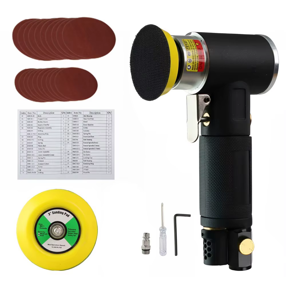 Ponceuse orbitale pneumatique mini Orbit Air Sander 1'/2'/3' pour polissage automobile