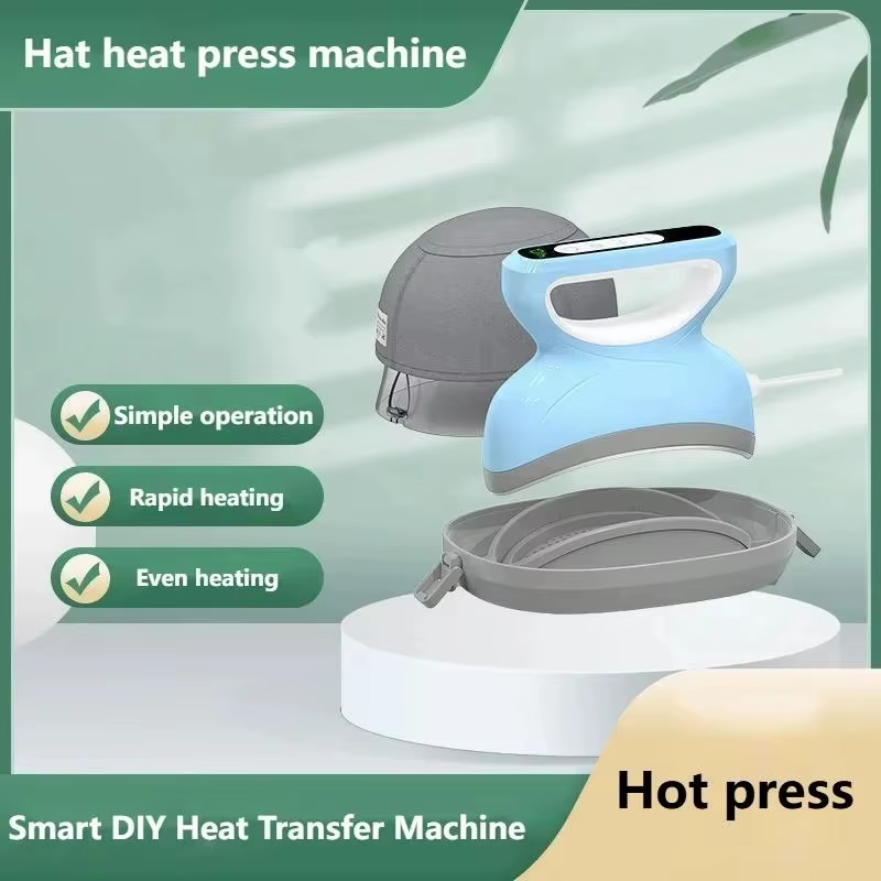 Presse à chaud pour casquettes, machine de transfert thermique pour casquettes avec température de chauffe réglable et fonction de compte à rebours
