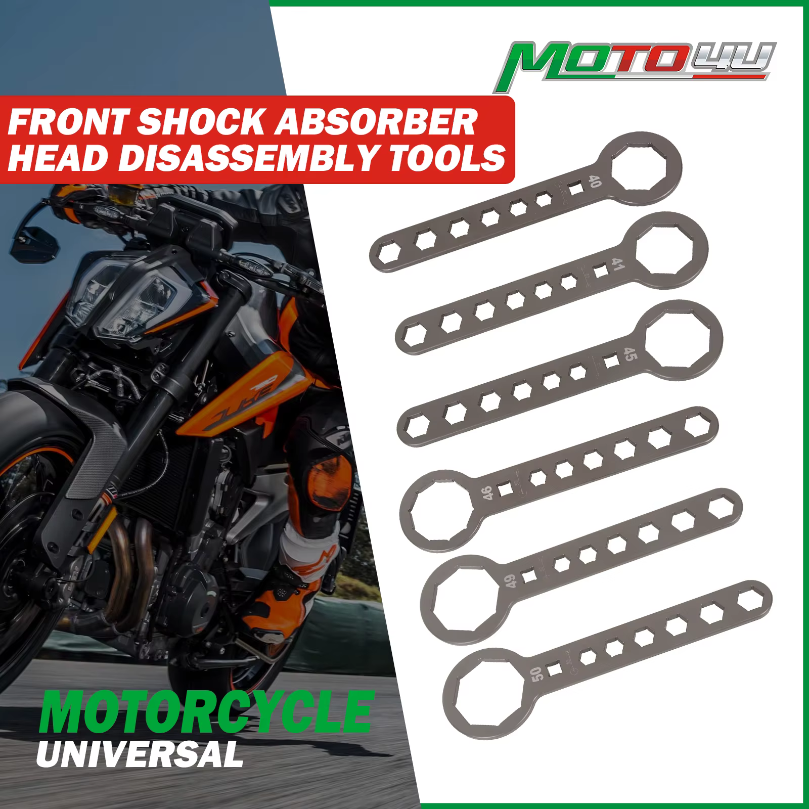 Outils de démontage de tête d'amortisseur avant de moto en aluminium