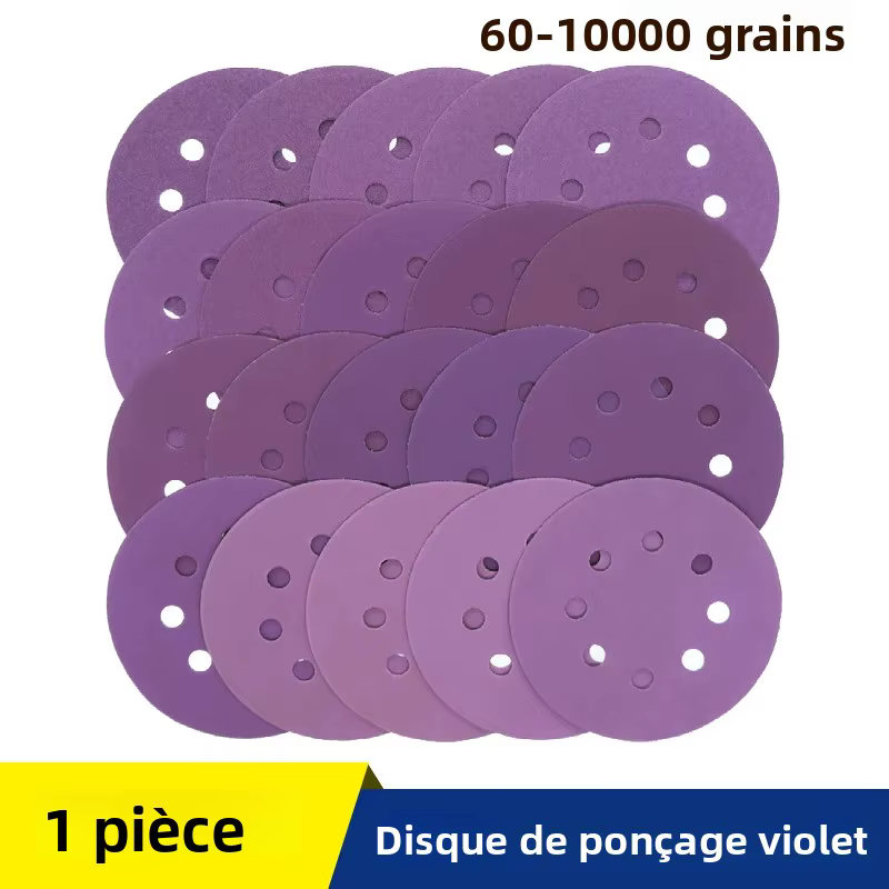 Disque de Ponçage en Aluminium avec Boucle à Crochet