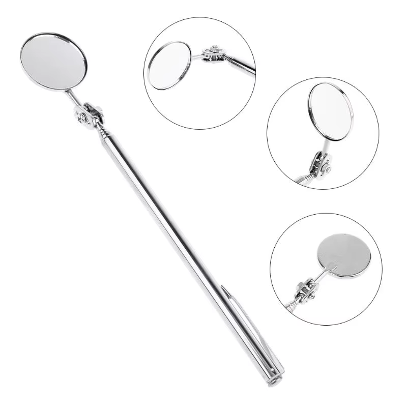 Miroir d'inspection télescopique rond