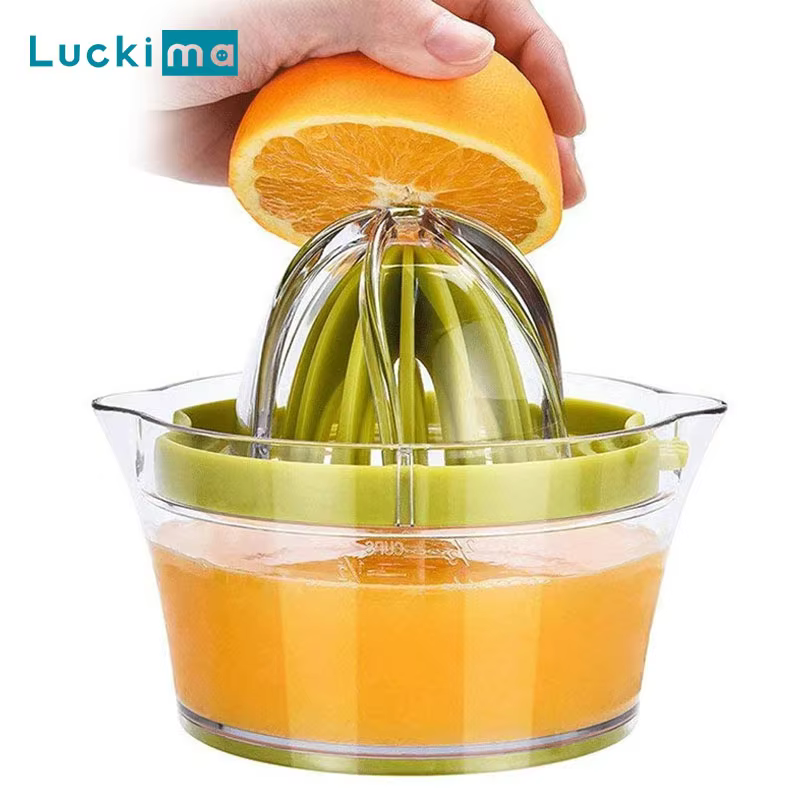 Presse-fruits manuel multifonctionnel avec tasse à mesurer intégrée, chauffe-citron, orange, râpe, séparateur René, Ju479, 4 en 1