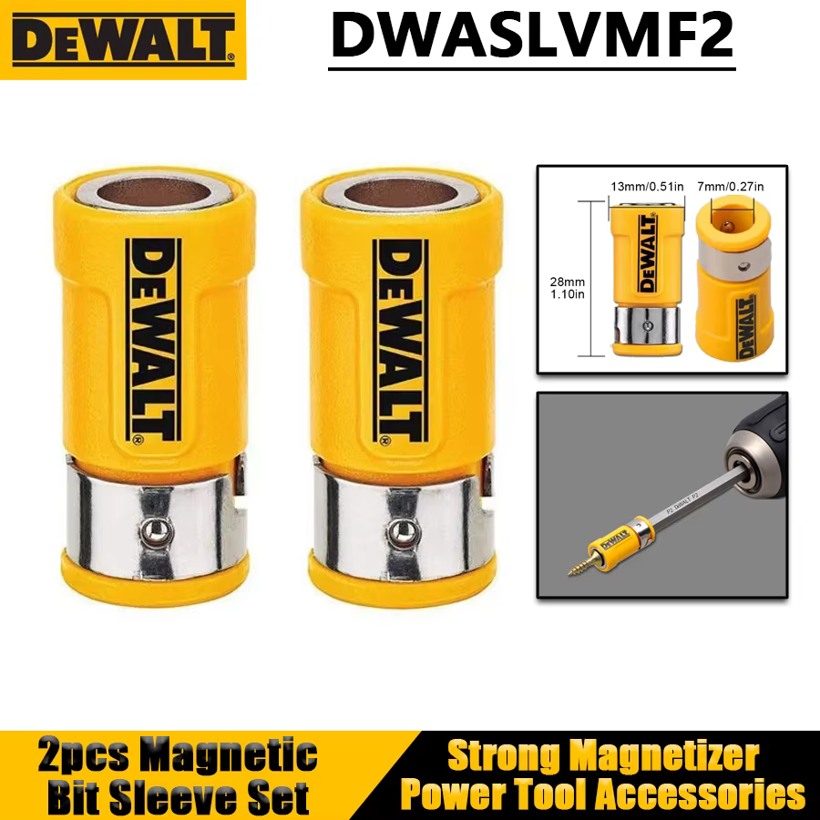 DEWALT DWASLVMF2 Ensemble de 2 douilles magnétiques pour embouts de perceuse