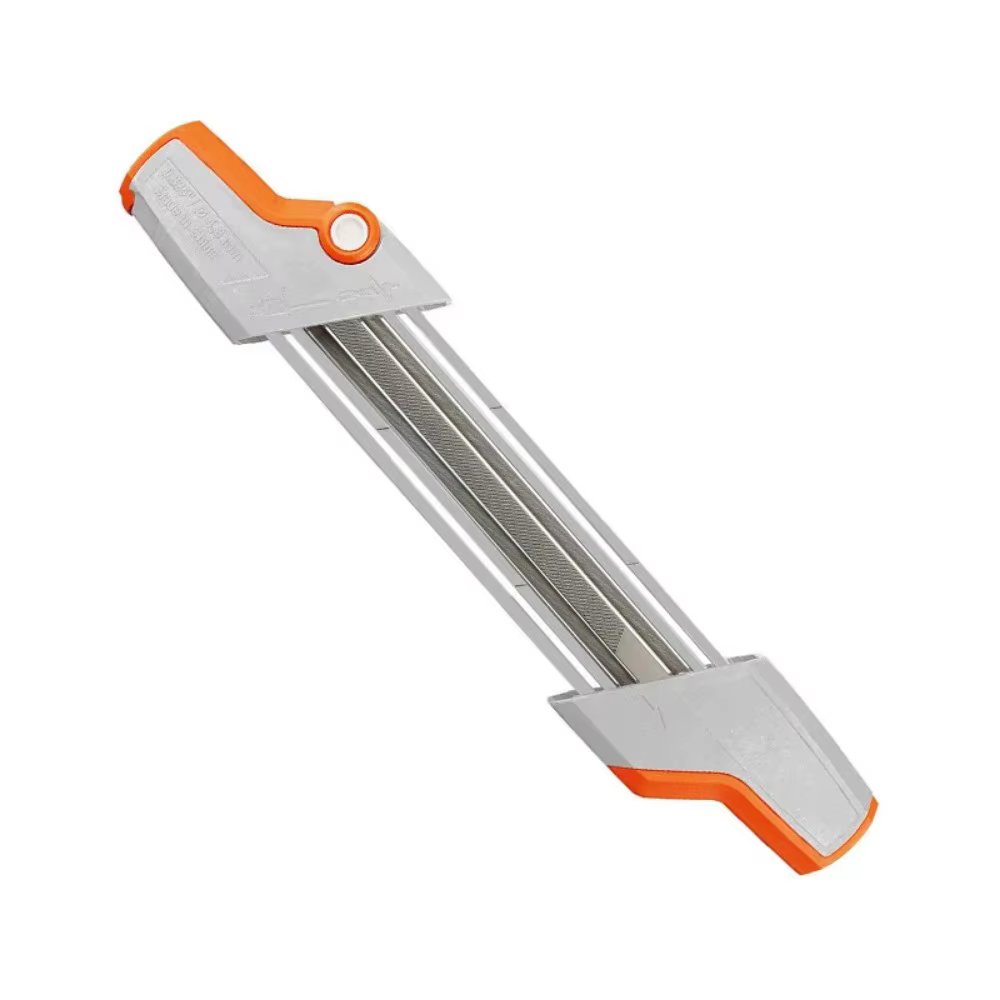 Kit d'affûtage de chaîne de tronçonneuse 2-en-1 facile avec pierres à aiguiser 4mm / 4.8mm pour dents de scie