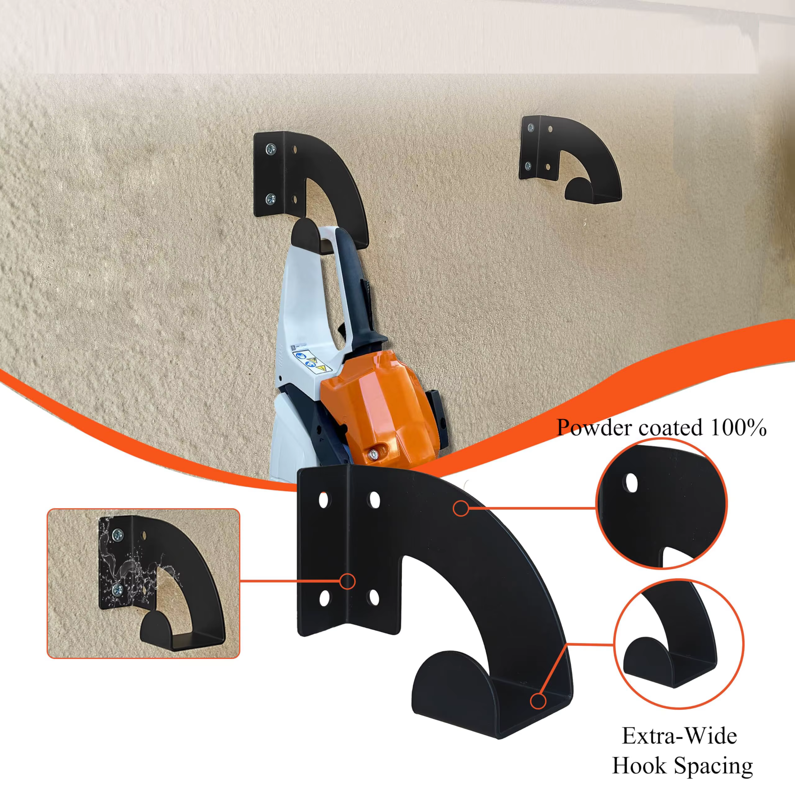 Support mural multifonctionnel robuste pour outils d'atelier