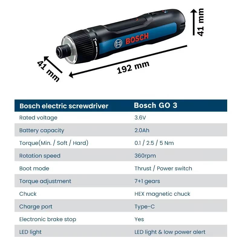 Ensemble de tournevis électriques Bosch GO 3
