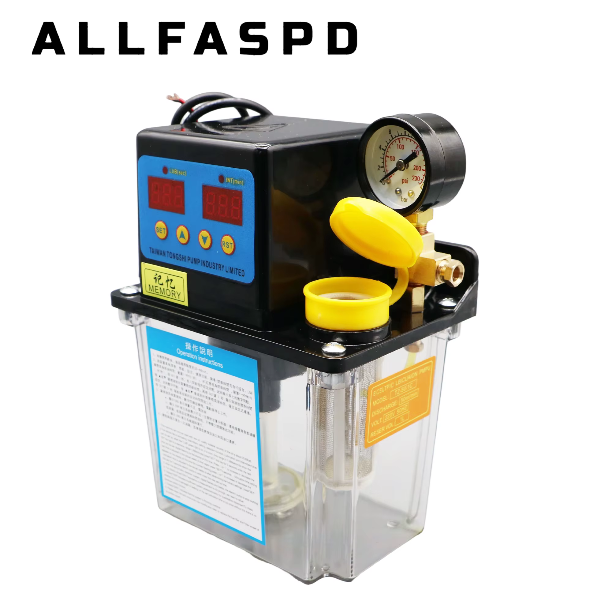 Système de pompe à lubrification automatique CNC 1L AC110V AC220V 4MM 6MM pour machines-outils de tournage CNC