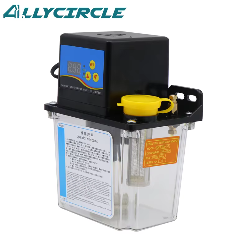 Pompe à huile de lubrification automatique électrique pour machine à graver CNC, 1L, 110V, 220V, 2L, 4mm, 6mm