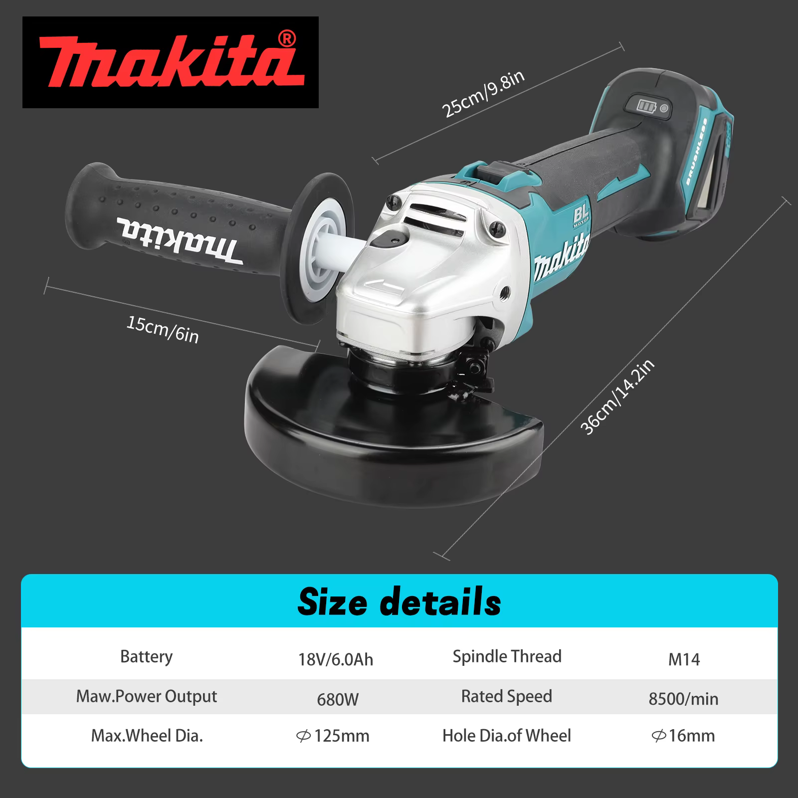 Meuleuse sans fil Makita DGA504
