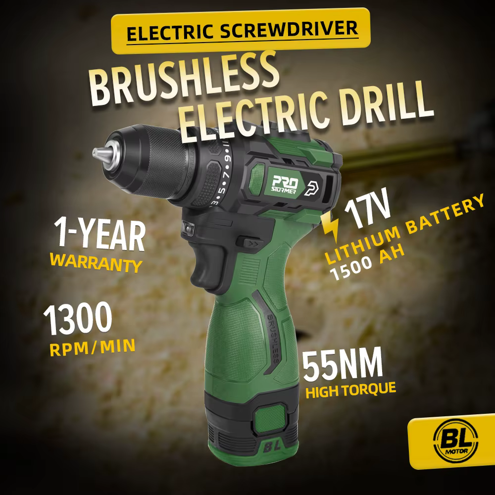 PROSTORMER – perceuse électrique sans balais 17V