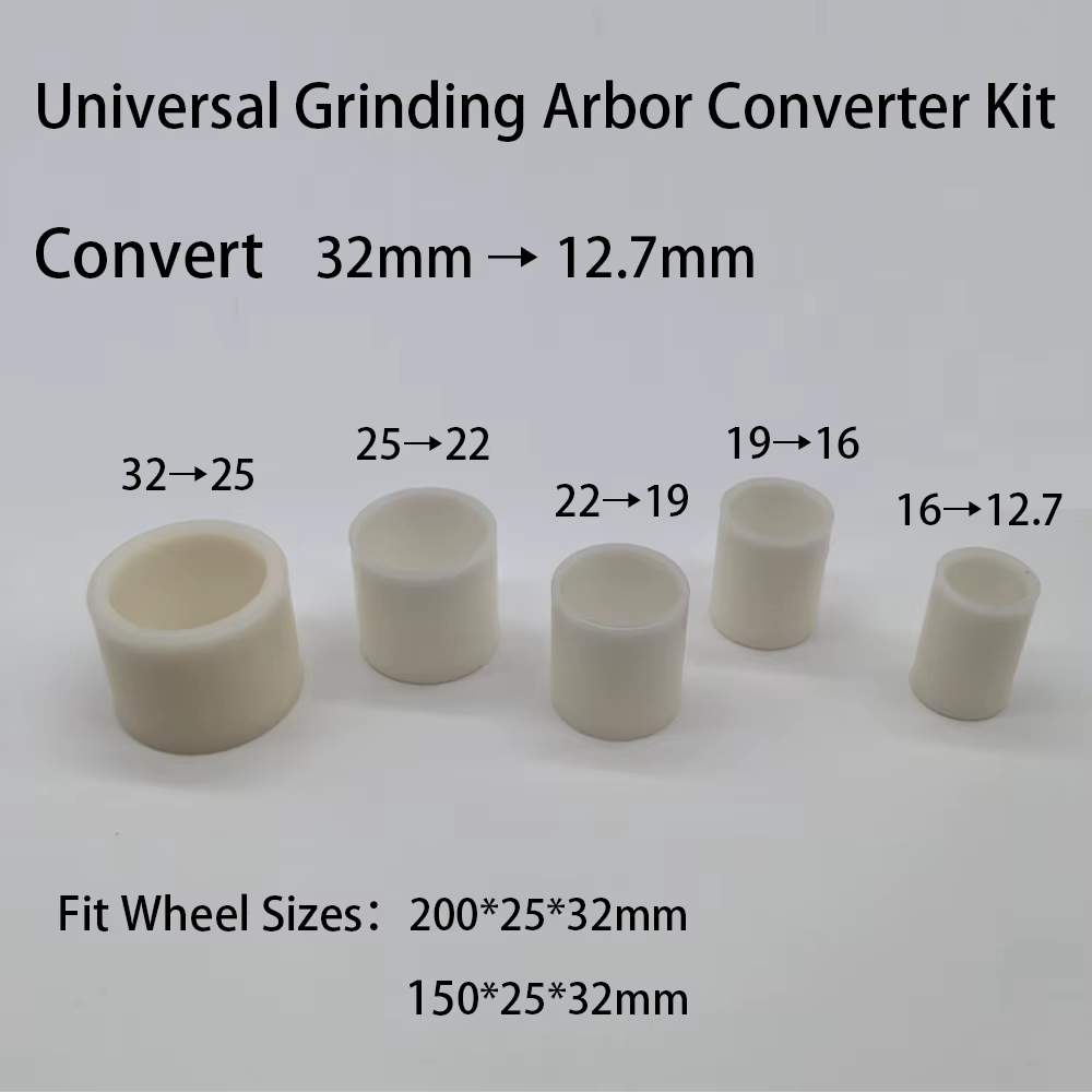 Kit d'adaptateur de meule universel 5 pièces 32-25-22-19-16-12.7mm pour meuleuse d'établi 200/150mm